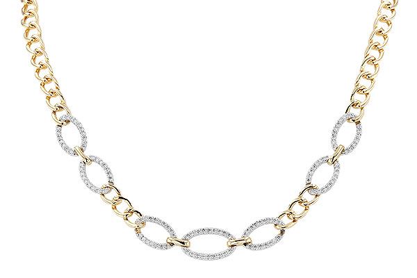 F319-75129: NECKLACE 1.12 TW (17")(INCLUDES BAR LINKS)
