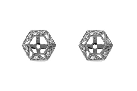 L046-17829: EARRING JACKETS .08 TW (FOR 0.50-1.00 CT TW STUDS)