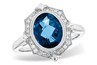 C236-16920: LDS RG 3.00 LONDON BLUE TOPAZ 3.16 TGW