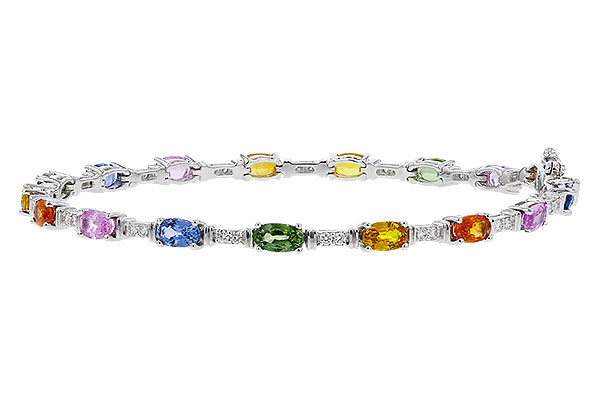 E320-66075: BRACELET 4.76 MULTI-COLOR SAPPH 5.08 TGW (7")