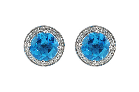 K233-39720: EARR 4.22 BLUE TOPAZ 4.41 TGW